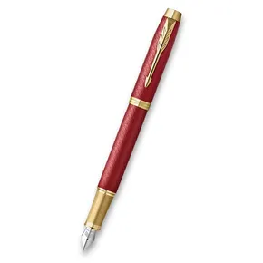 Parker IM Premium Red GT pióro wieczne, stalówka F, zestaw upominkowy z etui